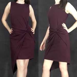 Trouve Nordstrom Maroon Twist Front Dress